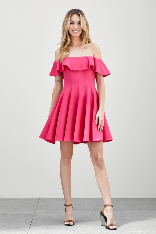 A Line Ruffle Dress online exclusive