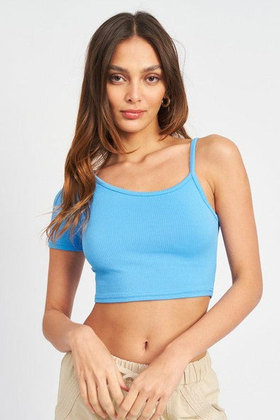 ASYMMETRICAL BINDING CROPPED TOP - Adaline Hope Boutique