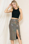 High Waist Sequin Skirt - Adaline Hope Boutique
