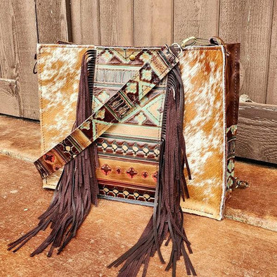 Large Box Bag Hair Hide with Accent w fringe ONLINE EXCLUSIVE - Adaline Hope Boutique