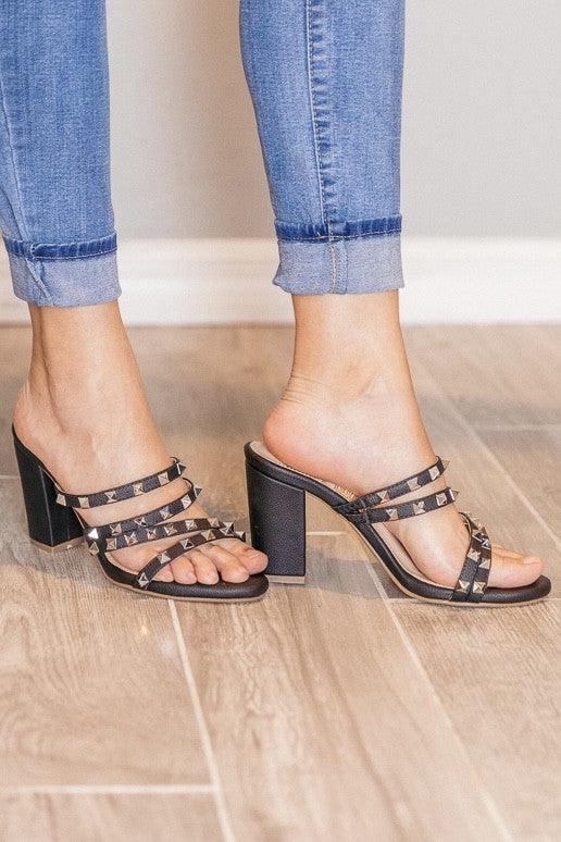 Studded Chunky Sandal Heel ONLINE EXCLUSIVE - Adaline Hope Boutique