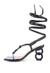 Cassino Thong Lace Up Chain Heel Sandal ONLINE EXCLUSIVE - Adaline Hope Boutique