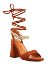 Gone Girl Chain Detail Tie Up Block Heels ONLINE EXCLUSIVE - Adaline Hope Boutique