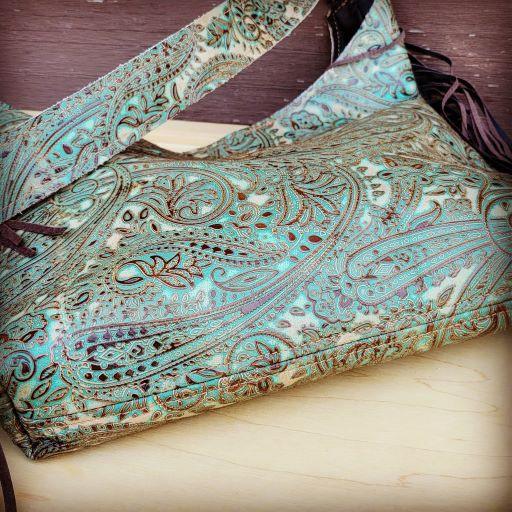 Montana Hobo Handbag Turquoise Brown Paisley ONLINE EXCLUSIVE - Adaline Hope Boutique
