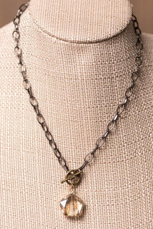 Bronze Stone Necklace - Adaline Hope Boutique