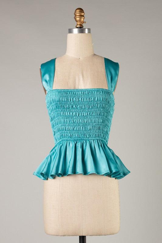 It’s A Flare Teal Top - Adaline Hope Boutique