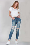 MID RISE SKINNY WITH DESTROY JEANS ONLINE EXCLUSIVE - Adaline Hope Boutique
