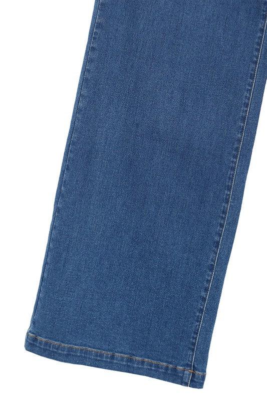 Flared High Waist Pin Tuck Jeans ONLINE EXCLUSIVE - Adaline Hope Boutique