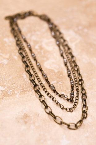 Chain link layer necklace - Adaline Hope Boutique