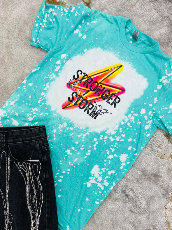 Stronger Than Any Storm Bleach Tee - Adaline Hope Boutique