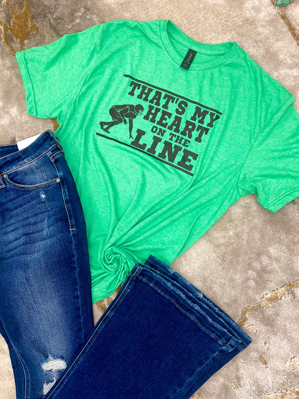 My Heart on the Line Tee - Adaline Hope Boutique